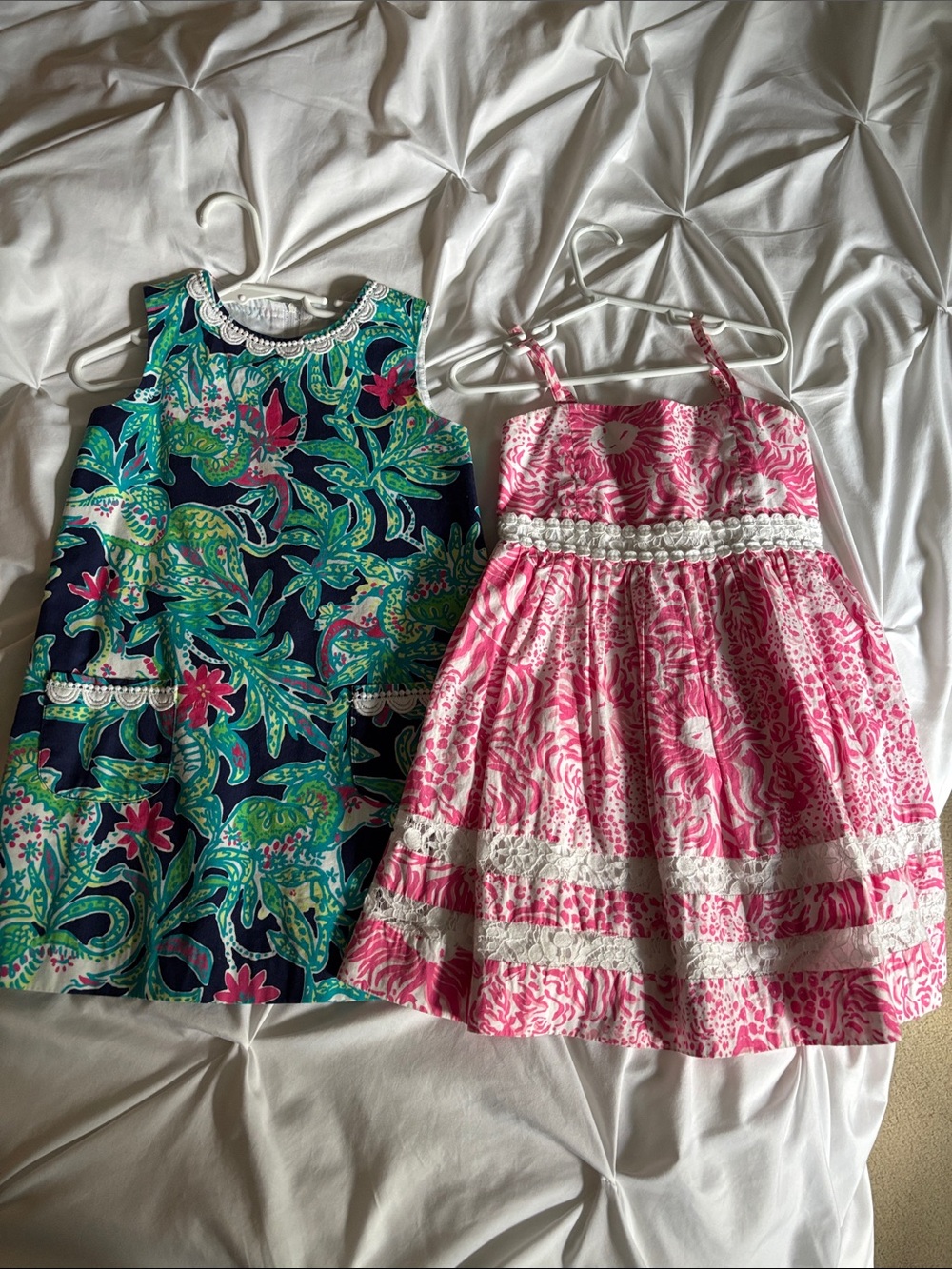 Bundle: Lilly Pulitzer Navy, Green Floral Shift and Pink Floral Sundress Set (6)